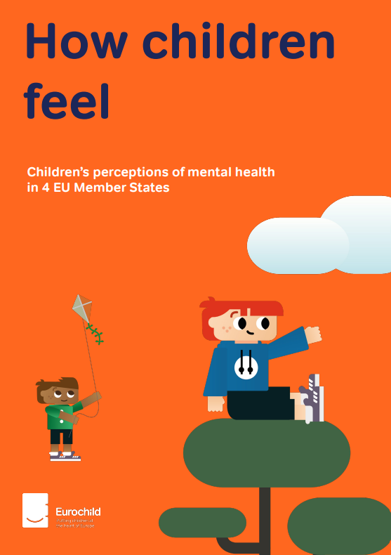 Reproducci&oacute;n total de la portada del documento 'How children feel. Children's perceptions of mental health in 4 EU Member States'