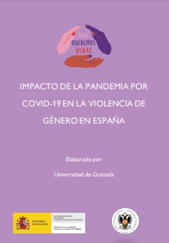'Impacto de la pandemia por Covid-19 en la violencia de género en España' (Universidad de Granada, 2022)  dokumentoaren azalaren zati bat erreprodukzioa 