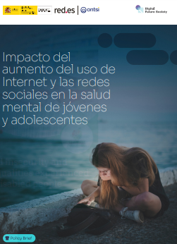 Reproducción parcial de la portada del documento 'Impacto del aumento del uso de Internet y las redes sociales en la salud mental de jóvenes y adolescentes' (Secretaría del Estado de Digitalización e Inteligencia Artificial, 2023)