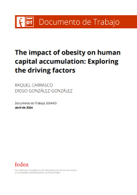 Reproducci&oacute;n total de la portada del documento 'The impact of obesity on human capital accumulation: Exploring the driving factors (FEDEA, 2024)'