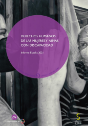 Reproducción parcial de la portada del documento: Derechos humanos de las mujeres y niñas con discapacidad. Informe España 2021. (Fundación Cermi Mujeres, 2022)