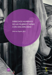 Ondorengo dokumentuaren azalaren erreprodukzio partziala: Derechos humanos de las mujeres y ni&ntilde;as con discapacidad. Informe Espa&ntilde;a 2021. (Fundaci&oacute;n Cermi Mujeres, 2022)