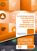 Reproducci&oacute;n parcial de la portada del documento 'IV Informe sobre los Servicios Sociales en Espa&ntilde;a y la profesi&oacute;n de Trabajo Social' (Consejo General del Trabajo Social, 2022)