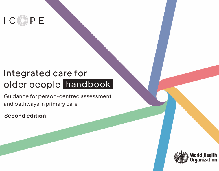 Reproducci&oacute;n total de la portada del documento 'Integrated care for older people (ICOPE): Guidance for person-centred assessment and pathways in primary care'
