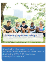 Imagen parcial de la portada del documento Knowledge sharing process on 'Isolation and loneliness of older people during the COVID-19 pandemic: formal/informal care' (JPI, More Years, Better Lives, 2022)