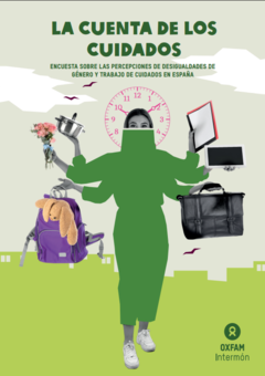 Reproducci&oacute;n total de la portada del documento 'La cuenta de los cuidados. Encuesta sobre las percepciones de desigualdades de g&eacute;nero y trabajo de cuidados en Espa&ntilde;a.'