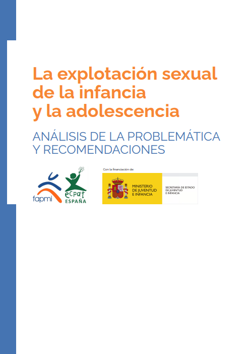 'La explotaci&oacute;n sexual de la infancia y la adolescencia. An&aacute;lisis de la problem&aacute;tica y recomendaciones' dokumentuaren azalaren erreprodukzio osoa