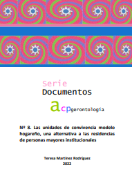 Reproducci&oacute;n parcial de la portada del documento 'Las unidades de convivencia modelo hogare&ntilde;o, una alternativa a las residencias de personas mayores institucionales' (ACP Gerontolog&iacute;a, 2022)