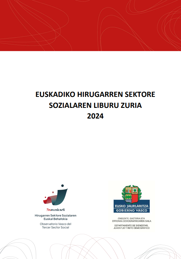 'Euskadiko hirugarren sektore sozialaren liburu zuria 2024' dokumentuaren azalaren erreprodukzio osoa