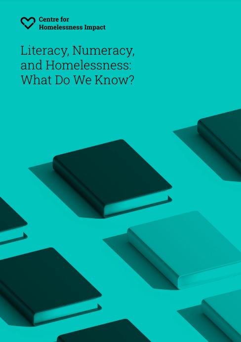 'Literacy, Numeracy, and Homelessness: What Do We Know?' dokumentuaren azalaren erreprodukzio osoa