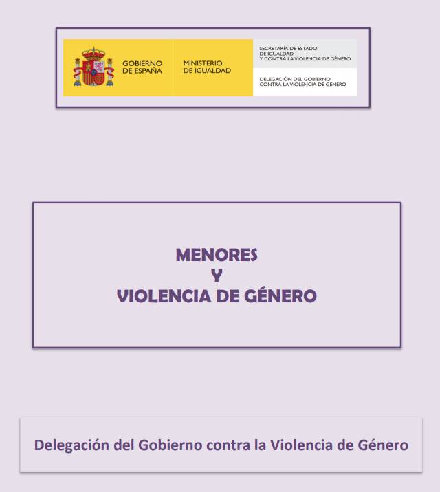 Menores y violencia de género (Delegación del Gobierno contra la Violencia de Género, Ministerio de Igualdad, 2020)
