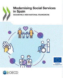 Reproducción parcial de la portada del documento 'Modernising Social Services in Spain. Designing a New National Framework' (OCDE, 2023)