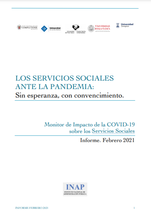 Los servicios sociales ante la pandemia: Sin esperanza, con convencimiento (Instituto Nacional de Administración Pública, 2021)
