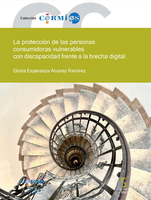 Reproducci&oacute;n total de la portada del documento 'La protecci&oacute;n de las personas consumidoras vulnerables con discapacidad frente a la brecha digital (Colecci&oacute;n CERMI, n&ordm;88. CERMI, 2024)'
