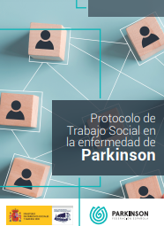 Imagen parcial de la portada del documento 'Protocolo de Trabajo Social en la enfermedad de Parkinson' (Federación Española de Parkinson, 2021)
