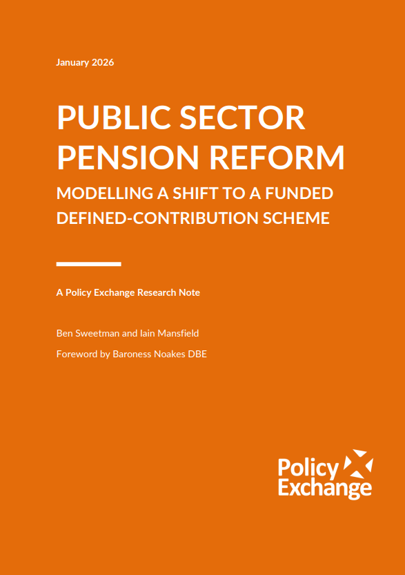 'Public sector pension reform. Modelling a shift to a funded defined-contribution scheme.' dokumentuaren azalaren erreprodukzio osoa