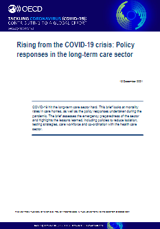 'Rising from the COVID 19 crisis: Policy responses in the long-term care sector. OECD Policy Responses to Coronavirus' (COVID-19) (OCDE, 2022) dokumentoaren azalaren zati bat erreprodukzioa