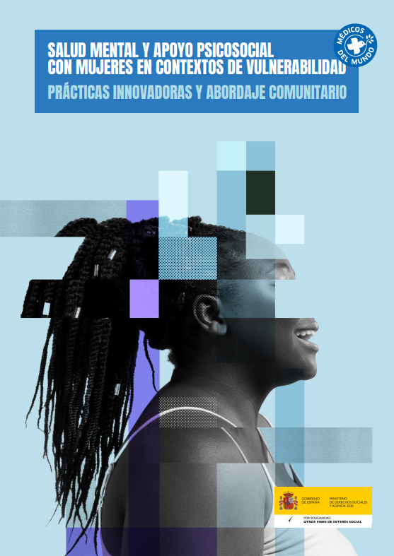 'Salud Mental y Apoyo Psicosocial con Mujeres en Contextos de Vulnerabilidad. Pr&aacute;cticas Innovadoras y Abordaje Comunitario' dokumentuaren azalaren erreprodukzio osoa