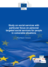 Ondorengo dokumentuaren azalaren erreprodukzio partziala: 'Study on social services with particular focus on personal targeted social services for people in vulnerable situations' (Publications Office of the European Union, 2022)