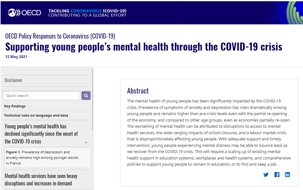 Supporting Young People s Mental Health Through The COVID 19 Crisis 