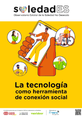 Reproducci&oacute;n total de la portada del documento 'La tecnolog&iacute;a como herramienta de conexi&oacute;n social (Observatorio Estatal de la Soledad No Deseada, 2024)'