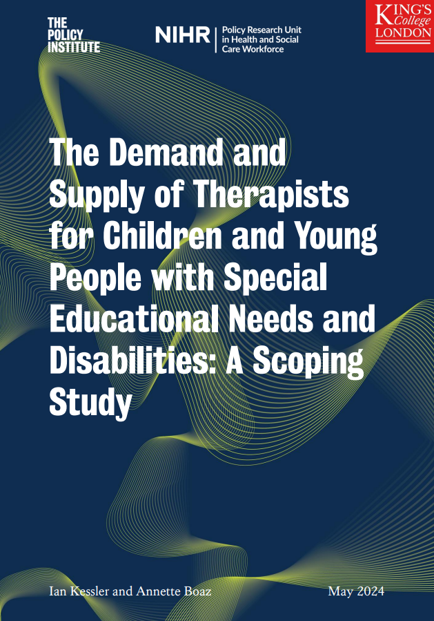 'The Demand and Supply of Therapists for Children and Young People with Special Educational Needs and Disabilities: A Scoping study' dokumentuaren azalaren erreprodukzio osoa