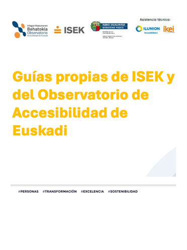 ISEKen eta Euskadiko Irisgarritasun Behatokiaren gidak