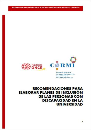 Portada de la gu&iacute;a con recomendaciones para planes de inclusi&oacute;n en universidades
