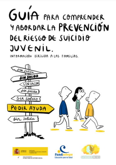 Portada de la gu&iacute;a de prevenci&oacute;n del riesgo de suicidio juvenil