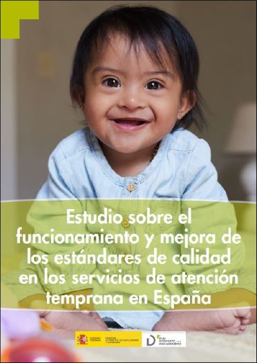 Portada del informe sobre atenci&oacute;n temprana en Espa&ntilde;a, con una ni&ntilde;a sonriendo en primer plano