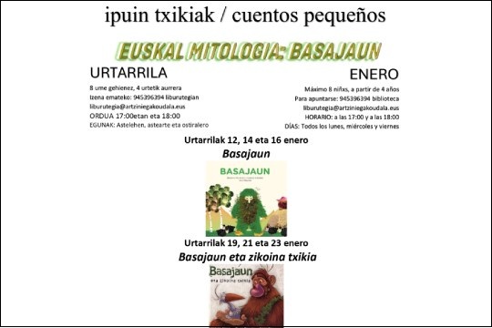 Cuentacuentos: "Basajaun eta zikoina txikia"