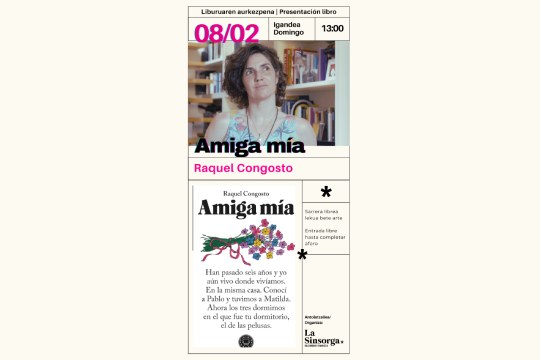 Liburu-aurkezpena: "Amiga m&iacute;a" (Raquel Congosto)