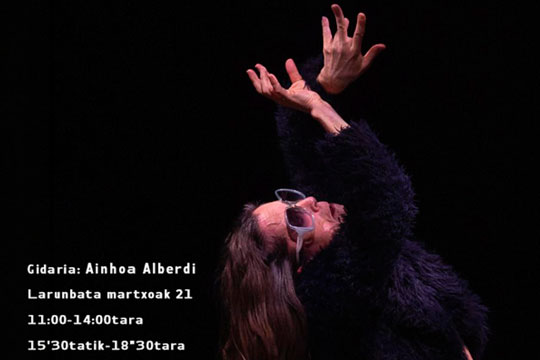 Butoh tailerra, Ainhoa Alberdirekin: "Misterioa entzuten"