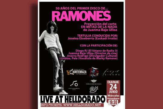Solasaldia eta proiekzioa: "Ramones 50 aniversario"