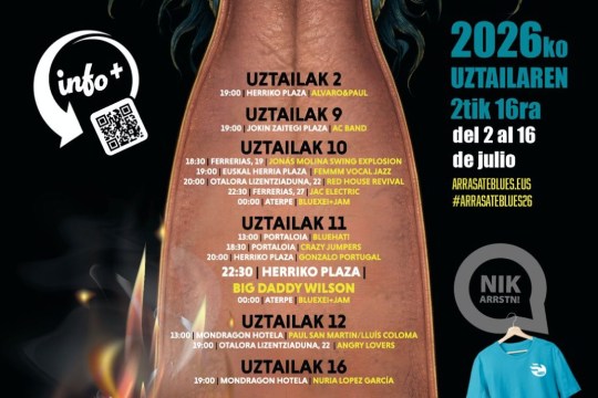Arrasate Blues 2026: egitaraua Arrasate Blues 2026: egitaraua