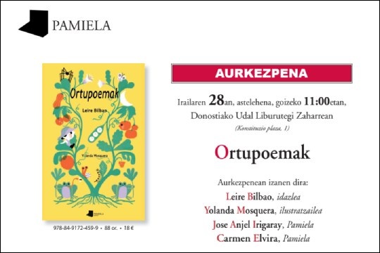 Presentaci&oacute;n de libro: "Ortupoemak" (Leire Bilbao, Yolanda Mosquera)