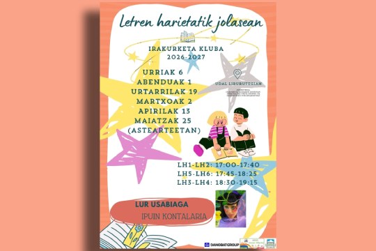 Club de lectura infantil: "Letren hairetatik jolasean" Club de lectura infantil: "Letren hairetatik jolasean"