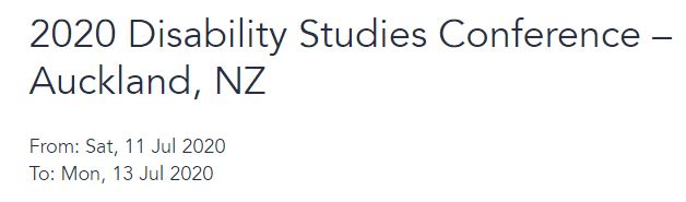 2020 Disability Studies Conference