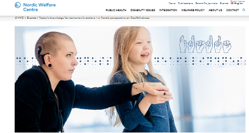 Imagen parcial de la portada del documento 'Today's knowledge for tomorrow's actions - a Nordic perspective on Deafblindness' (Nordic Welfare Centre)