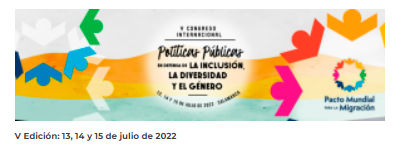 V Congreso Internacional. Pol&iacute;ticas P&uacute;blicas en defensa de la inclusi&oacute;n, la diversidad y el g&eacute;nero