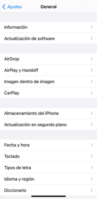 Pantallazo de uno de los pasos para desinstalar/eliminar aplicaciones en iOS 14.8.