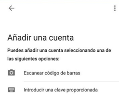 Pantallazo de uno de los pasos para activar el factor de doble autenticación (2FA) en Google.