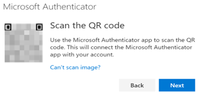 Imagen con un QR de ejemplo para escanear en Microsoft Authenticator.