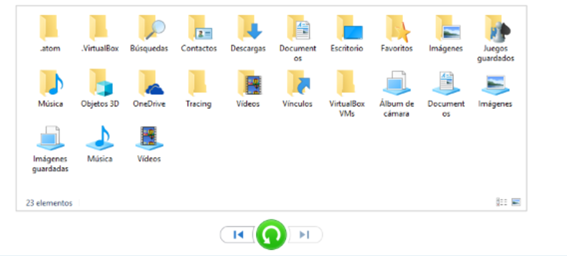 Imagen con la ruta de carpetas en Windows para restaurar copias de seguridad antiguas.