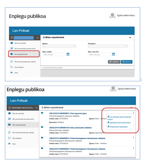 nire espedienteak