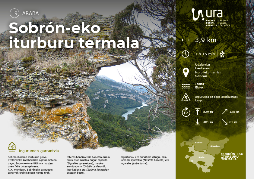 Jaitsi Sobr&oacute;n-eko iturburu termala ezagutzeko ibilbidea