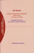 En breve. Cuentos de escritoras españolas (1970-2012) liburuaren azala