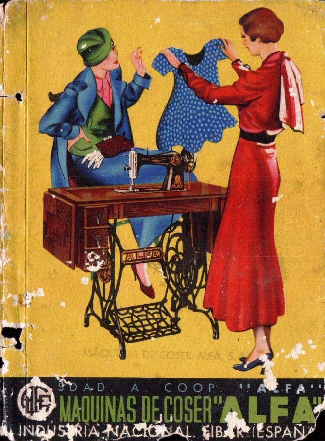 Catálogo de máquinas de coser “Máquinas de Coser Alfa. Industria Nacional” ca. 1940. Archivo Sociedad Cooperativa Alfa (Eibar).