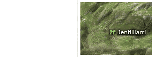 Situaci&oacute;n del dolmen de Jentillarri