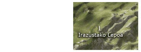 Situaci&oacute;n del menhir de Irazustako Lepoa